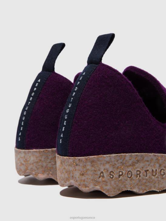 Asportuguesas Shoes Women DARK PURPLE ROUND TOE SHOES CITY 226H49
