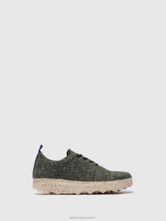 Asportuguesas Shoes Women GREEN LACE-UP SHOES CAMP 226H99