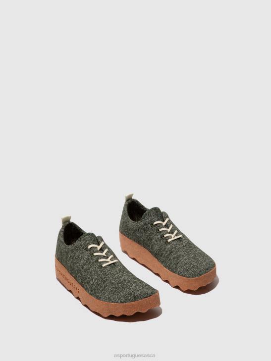 Asportuguesas Shoes Women GREEN MERINO SLIP-ON SHOES CAMP 226H120