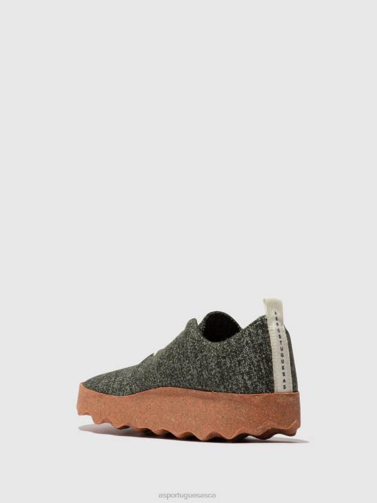 Asportuguesas Shoes Women GREEN MERINO SLIP-ON SHOES CAMP 226H120
