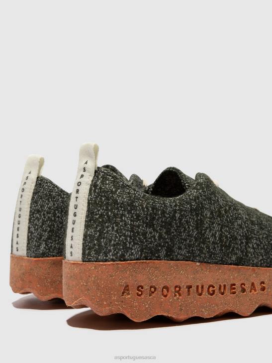 Asportuguesas Shoes Women GREEN MERINO SLIP-ON SHOES CAMP 226H120