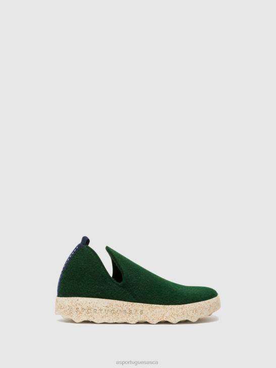 Asportuguesas Shoes Women GREEN ROUND TOE SHOES CITY 226H112