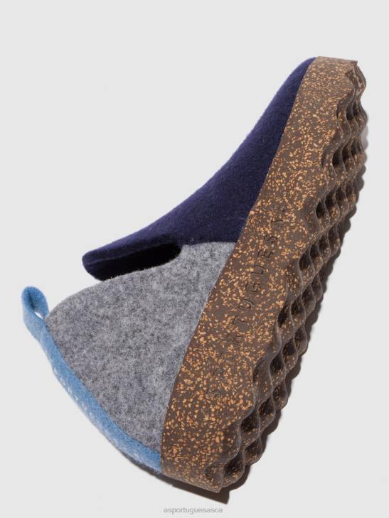Asportuguesas Shoes Women GREY BLUE ROUND TOE SHOES CITY 226H33