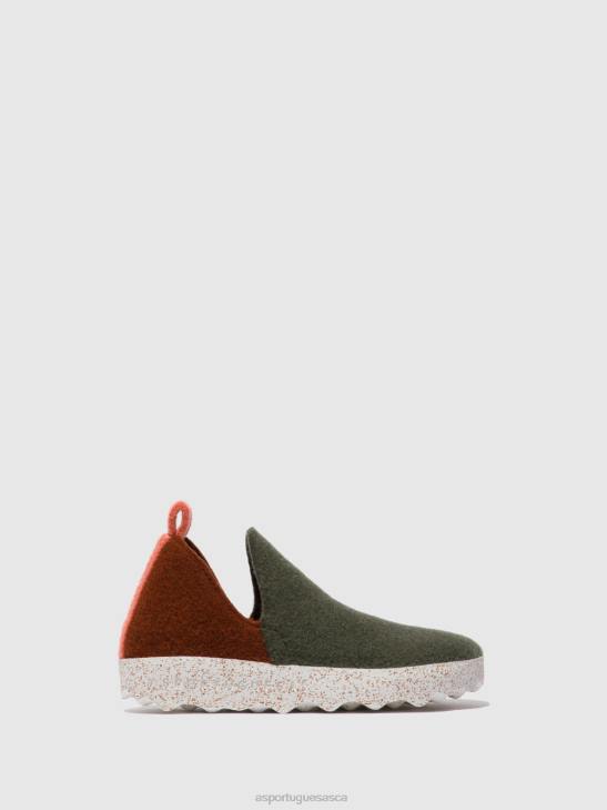 Asportuguesas Shoes Women GREY ORANGE ROUND TOE SHOES CITY 226H79