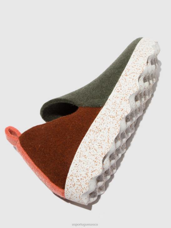 Asportuguesas Shoes Women GREY ORANGE ROUND TOE SHOES CITY 226H79