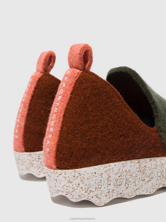 Asportuguesas Shoes Women GREY ORANGE ROUND TOE SHOES CITY 226H79
