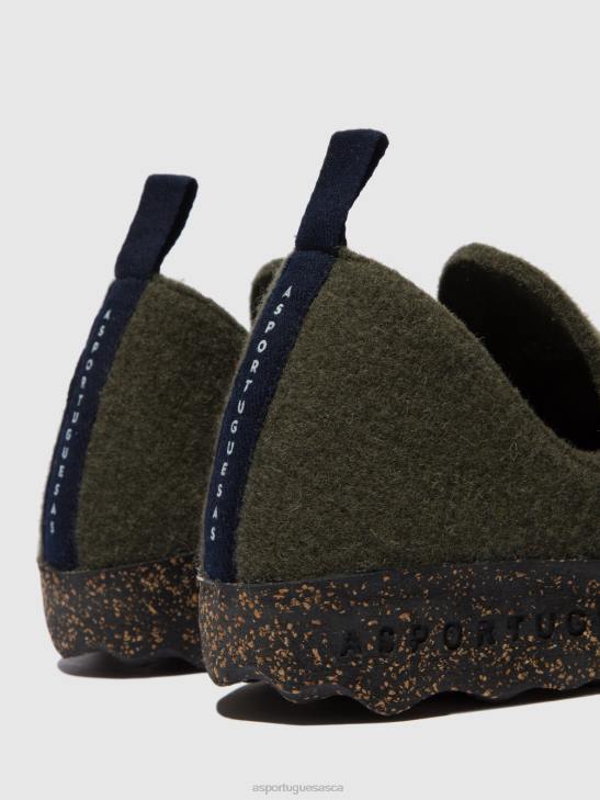 Asportuguesas Shoes Women MILITARY GREEN ROUND TOE SHOES CITY 226H37
