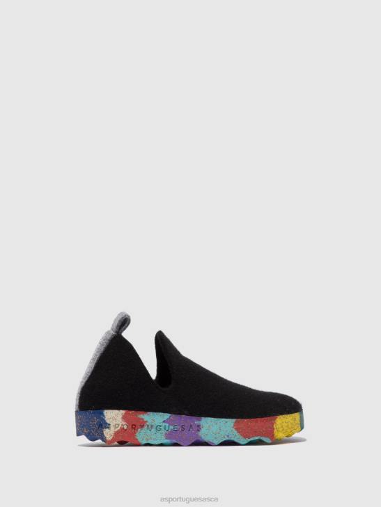 Asportuguesas Shoes Women MULTI BLACK ROUND TOE SHOES CITY 226H35