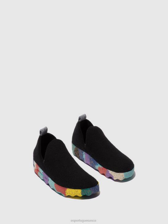 Asportuguesas Shoes Women MULTI BLACK ROUND TOE SHOES CITY 226H35