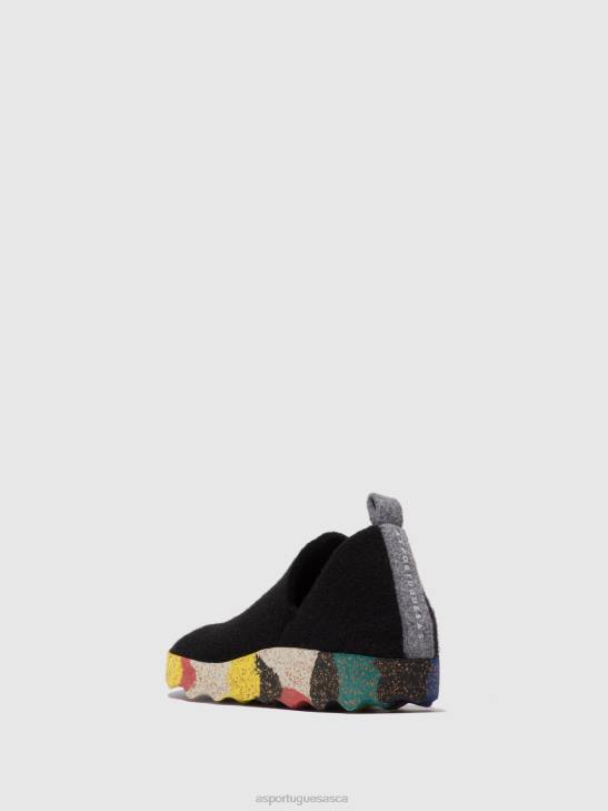 Asportuguesas Shoes Women MULTI BLACK ROUND TOE SHOES CITY 226H35