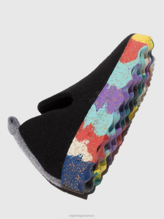 Asportuguesas Shoes Women MULTI BLACK ROUND TOE SHOES CITY 226H35
