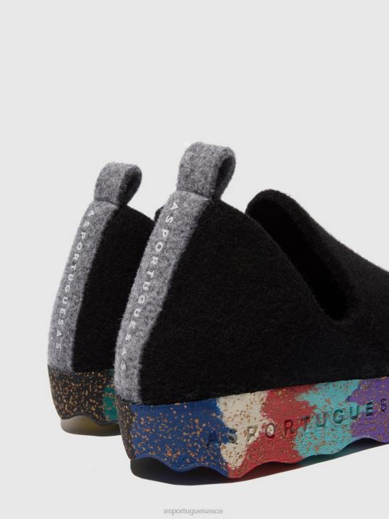Asportuguesas Shoes Women MULTI BLACK ROUND TOE SHOES CITY 226H35
