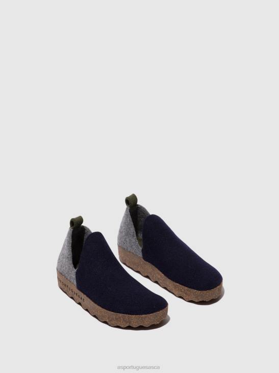 Asportuguesas Shoes Women NAVY/CONCRETE ROUND TOE SHOES CITY 226H98