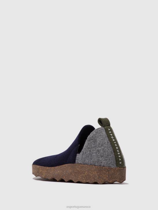 Asportuguesas Shoes Women NAVY/CONCRETE ROUND TOE SHOES CITY 226H98