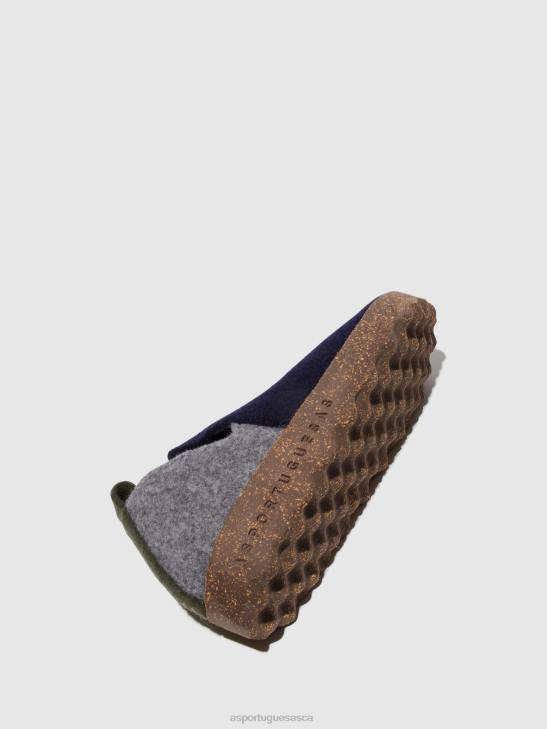 Asportuguesas Shoes Women NAVY/CONCRETE ROUND TOE SHOES CITY 226H98