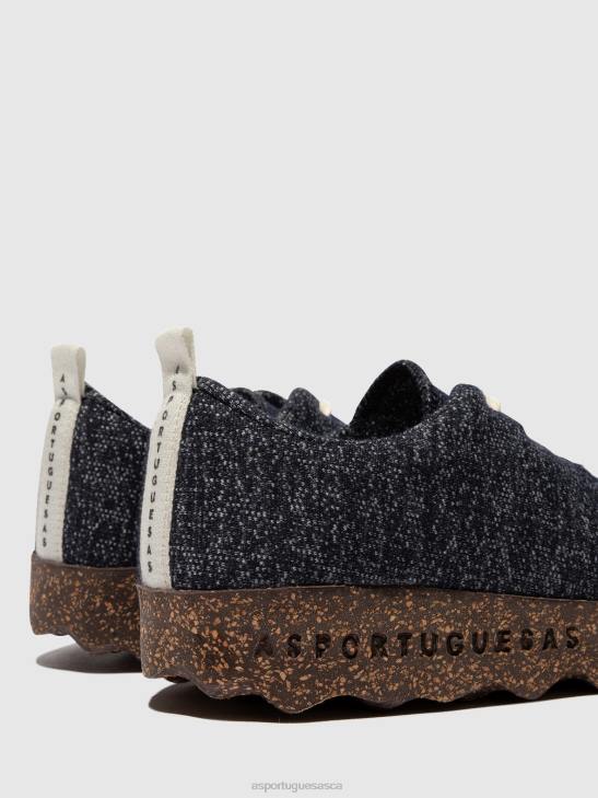 Asportuguesas Shoes Women NAVY MERINO SLIP-ON SHOES CAMP 226H119