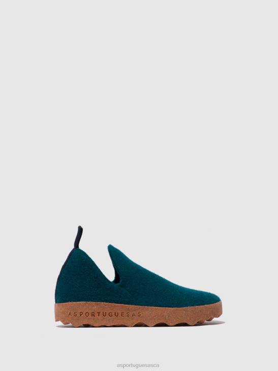 Asportuguesas Shoes Women PEACOCK BLUE ROUND TOE SHOES CITY 226H34