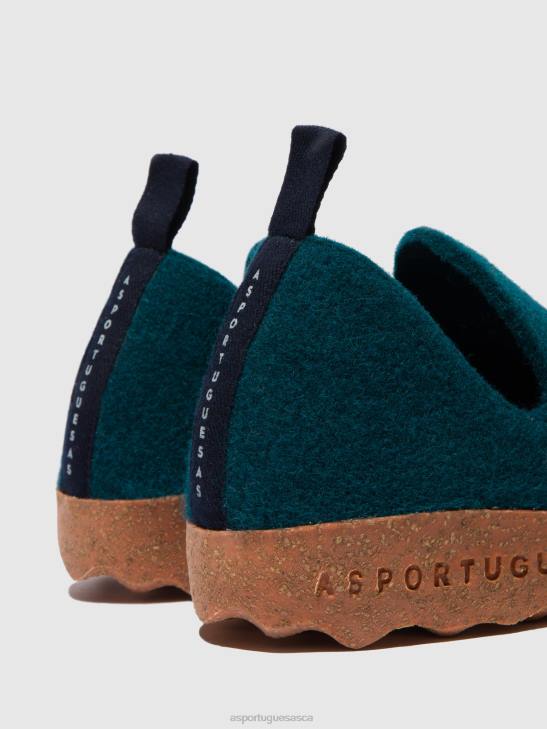 Asportuguesas Shoes Women PEACOCK BLUE ROUND TOE SHOES CITY 226H34
