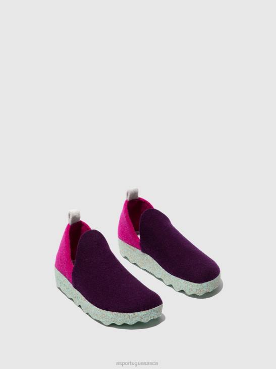 Asportuguesas Shoes Women PINK PURPLE ROUND TOE SHOES CITY 226H50