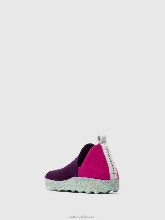 Asportuguesas Shoes Women PINK PURPLE ROUND TOE SHOES CITY 226H50