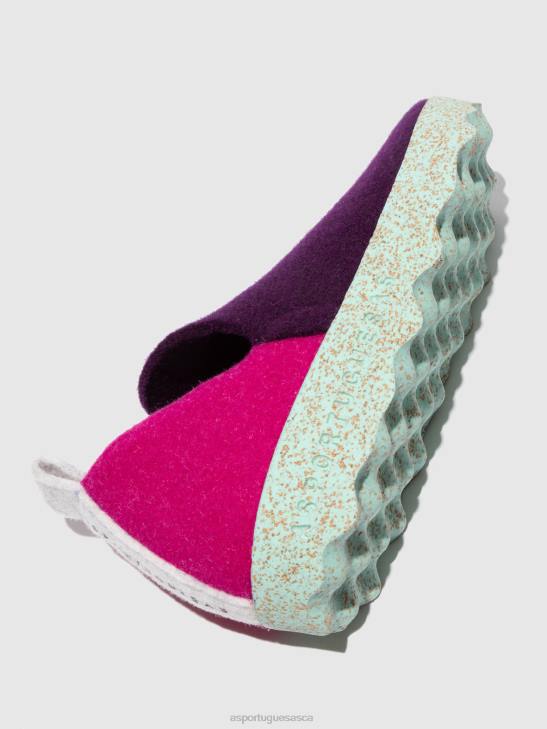 Asportuguesas Shoes Women PINK PURPLE ROUND TOE SHOES CITY 226H50