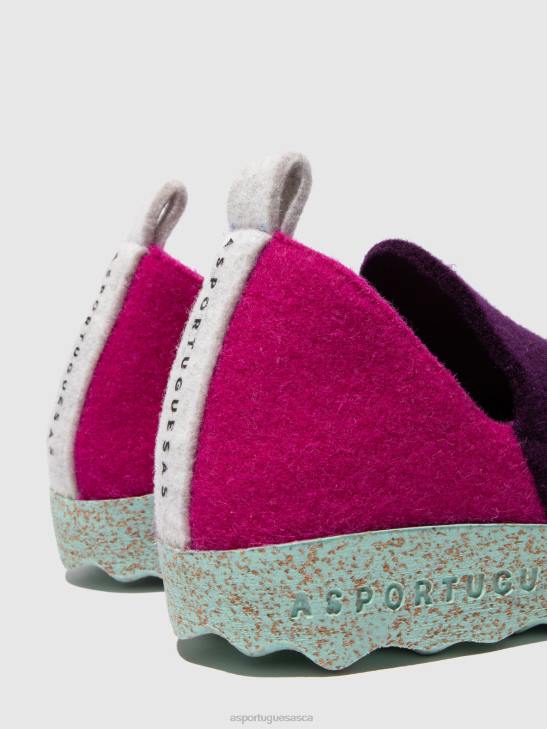 Asportuguesas Shoes Women PINK PURPLE ROUND TOE SHOES CITY 226H50