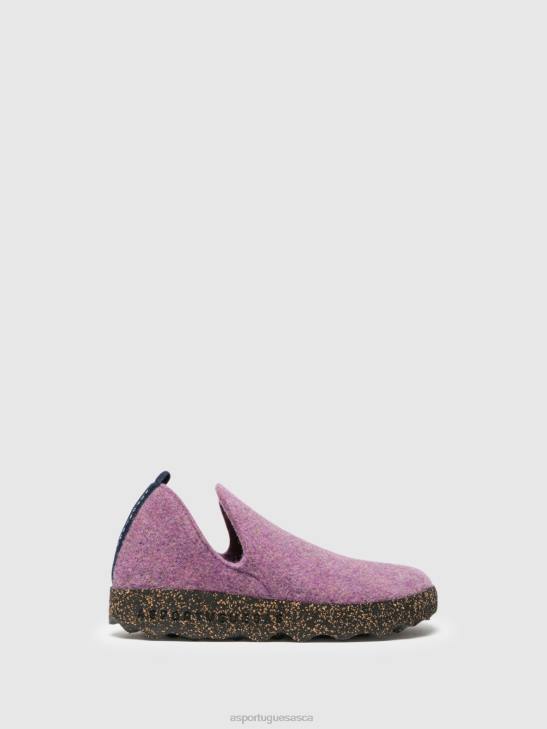 Asportuguesas Shoes Women PURPLE ROUND TOE SHOES CITY 226H100