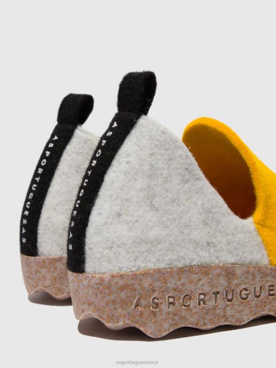 Asportuguesas Shoes Women WHITE YELLOW ROUND TOE SHOES CITY 226H53