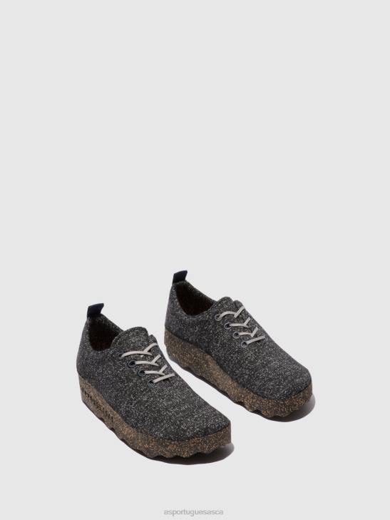 Asportuguesas Trainers Women BLACK MERINO LACE-UP TRAINERS WOOL CAMP 226H12