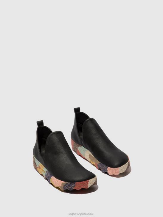Asportuguesas Trainers Women BLACK & MULTICOLOR SOLE SLIP-ON TRAINERS CITY 226H64
