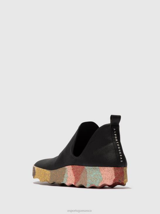Asportuguesas Trainers Women BLACK & MULTICOLOR SOLE SLIP-ON TRAINERS CITY 226H64